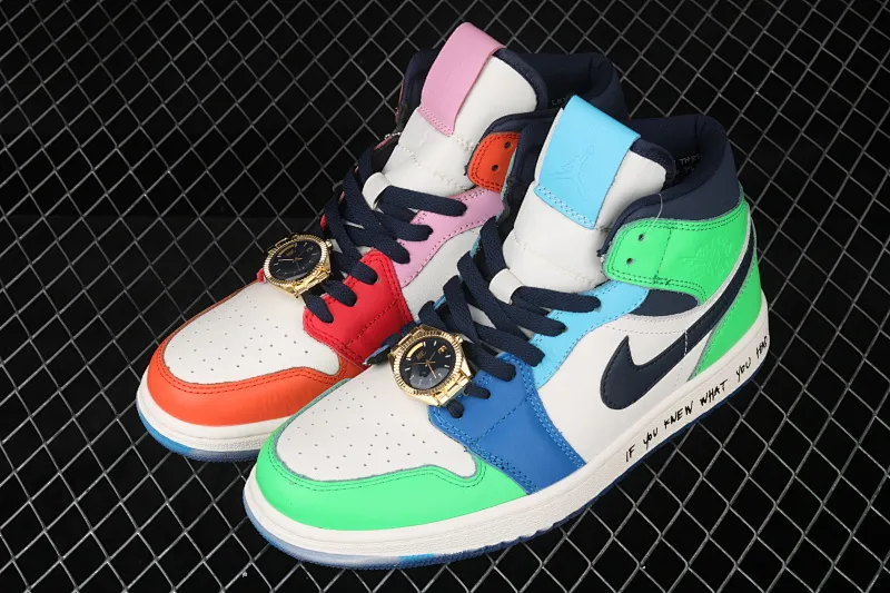 All categories Air Jordan Jordan series basketball shoes Air Jordan 1 Mid Melody Ehsani x Air Jordan 1 Mid "Fearless" AJ1 Joe 1 watch orange and green mandarin duck CQ7629-100
